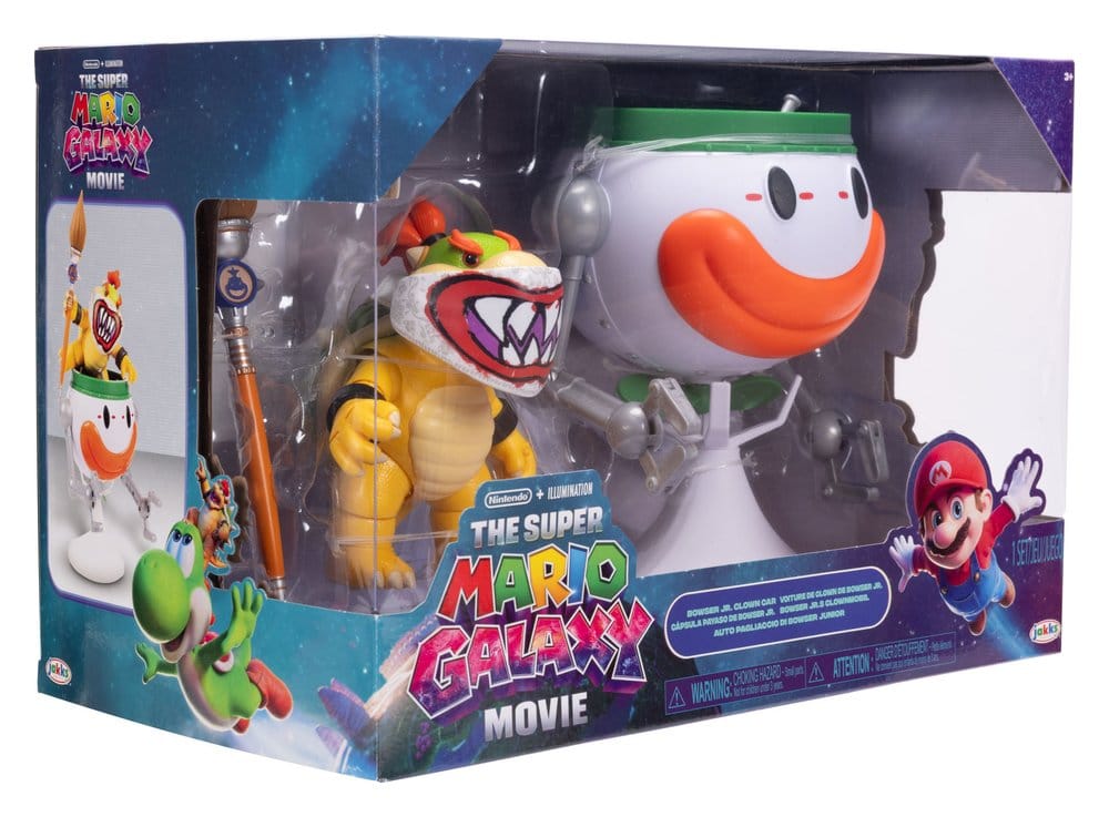 Der Super Mario Galaxy Film Actionfigur Bowser Jr. with Clown Car 13 cm