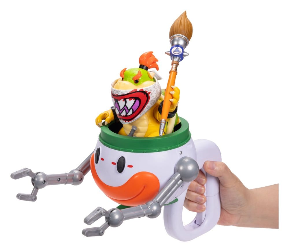 Der Super Mario Galaxy Film Actionfigur Bowser Jr. with Clown Car 13 cm