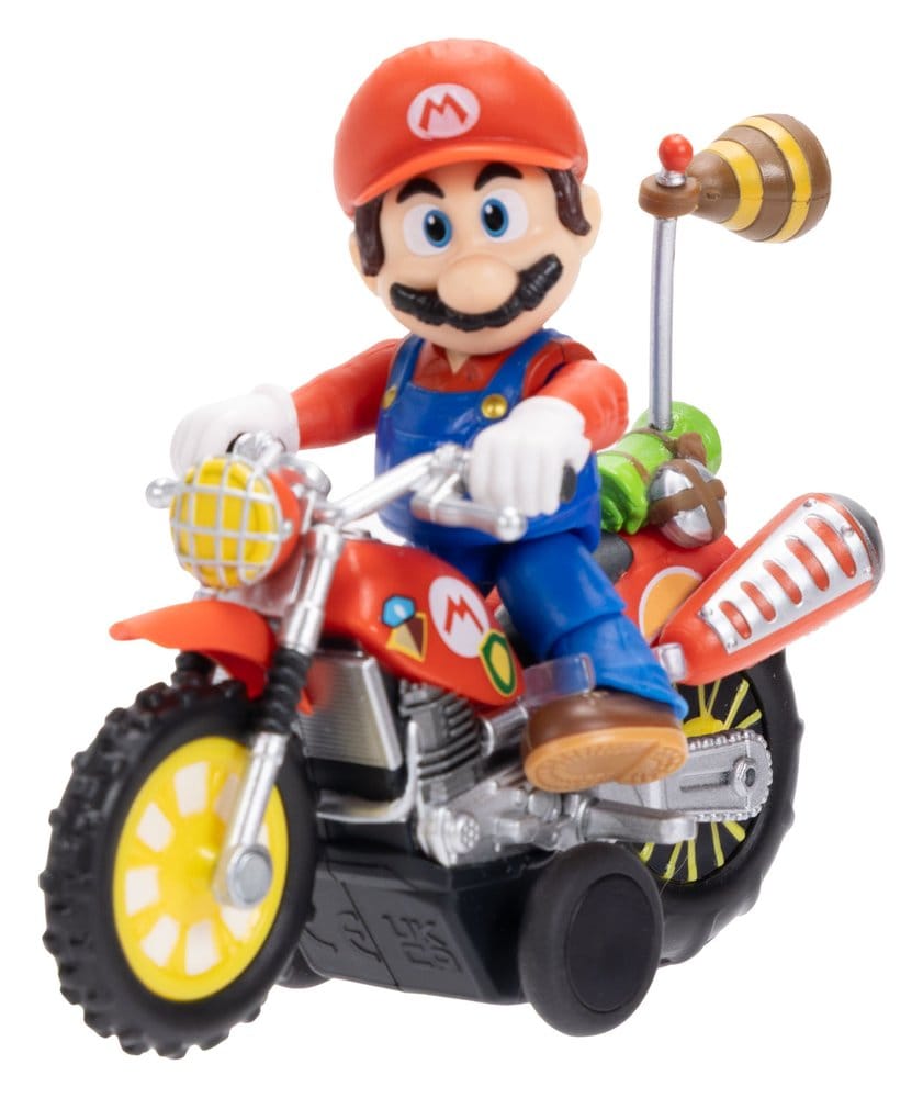 Der Super Mario Galaxy Film Actionfigur mit Rückziehmotorrad Mario 6 cm
