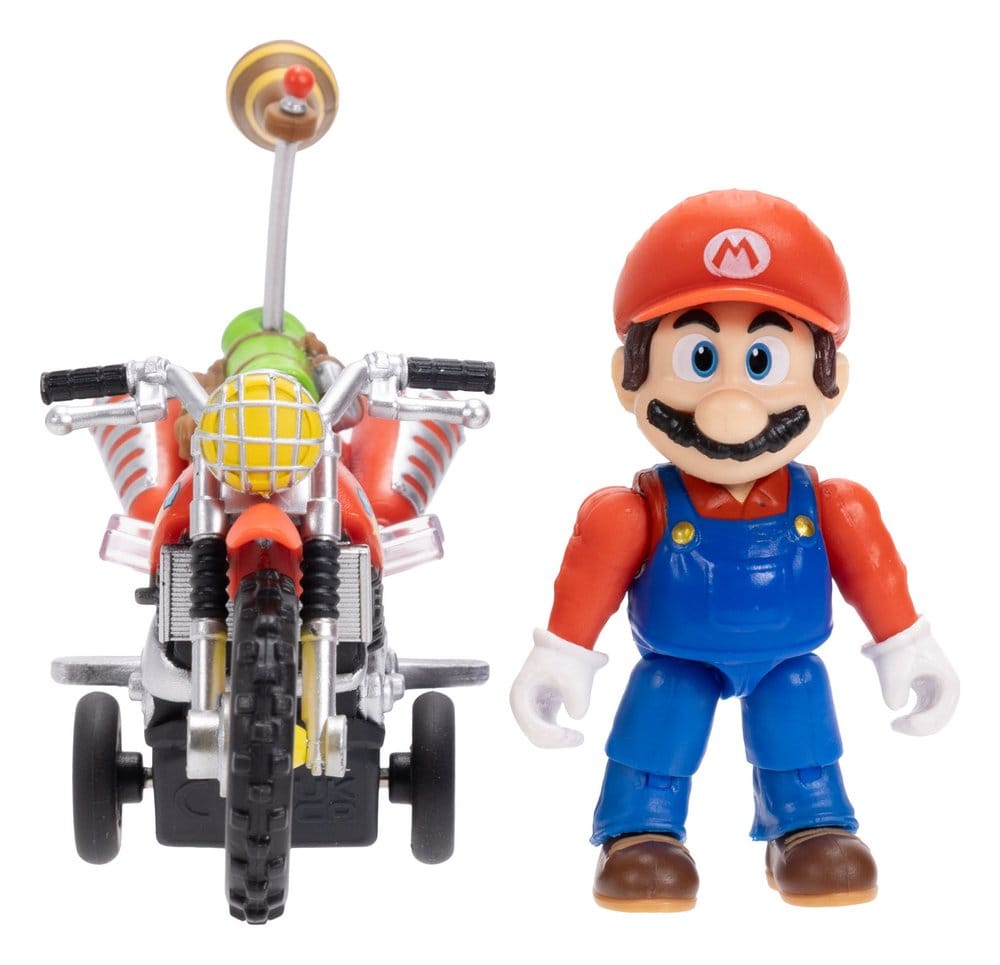 Der Super Mario Galaxy Film Actionfigur mit Rückziehmotorrad Mario 6 cm