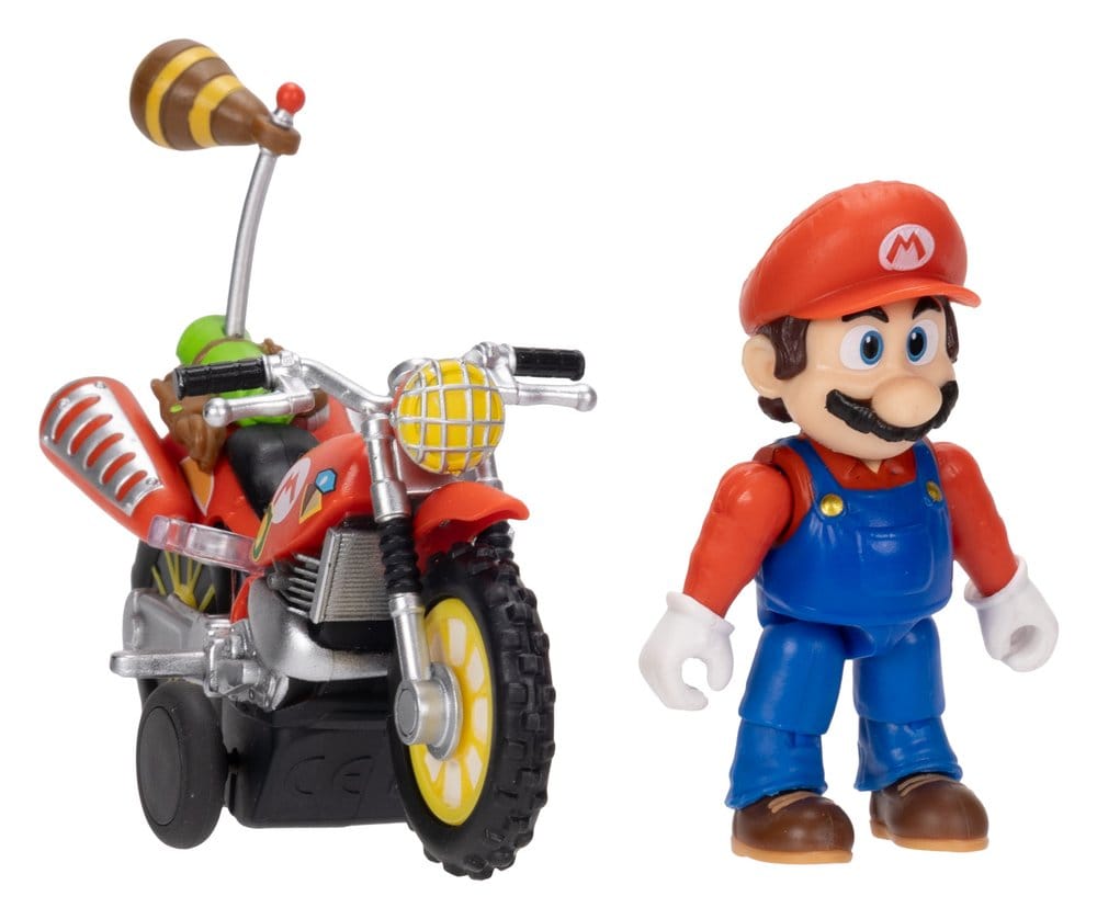 Der Super Mario Galaxy Film Actionfigur mit Rückziehmotorrad Mario 6 cm