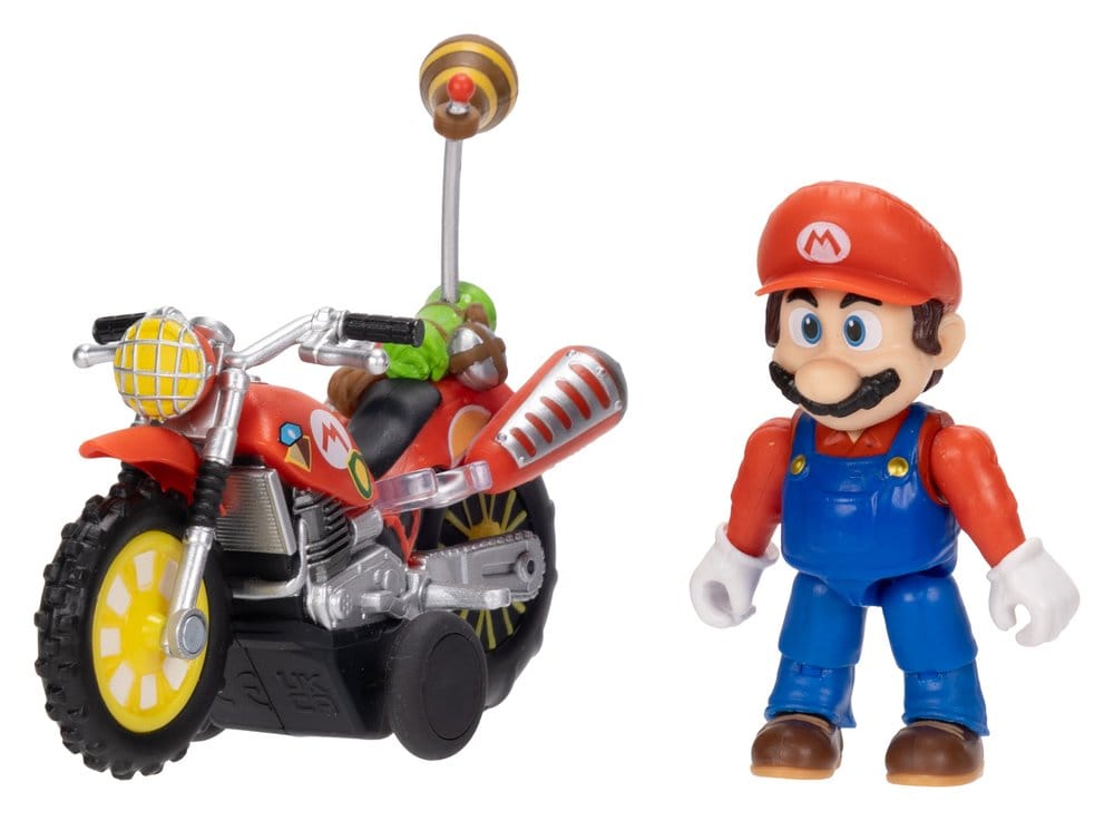 Der Super Mario Galaxy Film Actionfigur mit Rückziehmotorrad Mario 6 cm