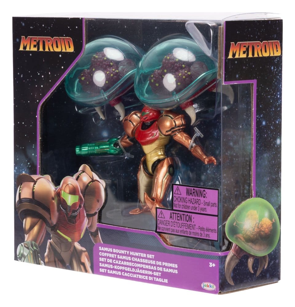 World of Nintendo Metroid Minifiguren 3er-Pack Samus Bounty Hunter 6 cm