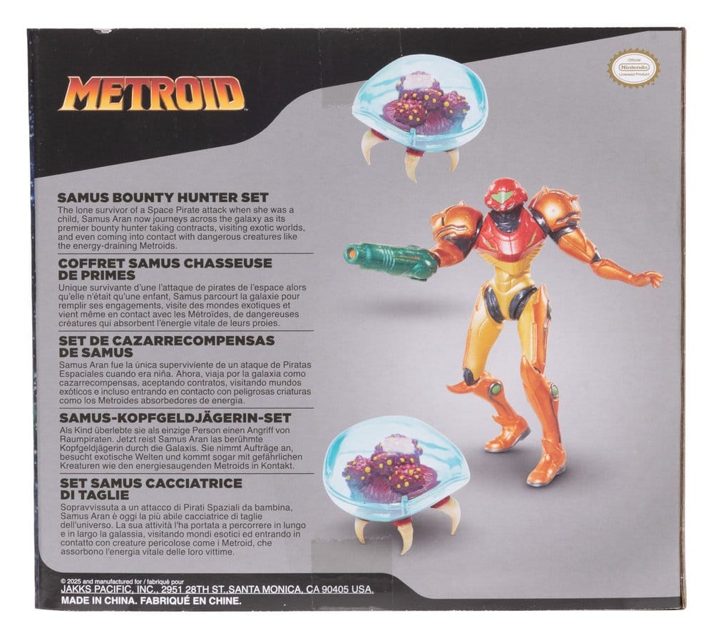 World of Nintendo Metroid Minifiguren 3er-Pack Samus Bounty Hunter 6 cm