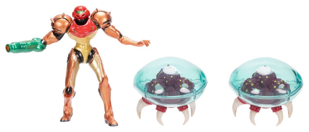 World of Nintendo Metroid Minifiguren 3er-Pack Samus Bounty Hunter 6 cm