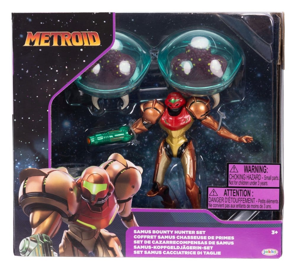 World of Nintendo Metroid Minifiguren 3er-Pack Samus Bounty Hunter 6 cm