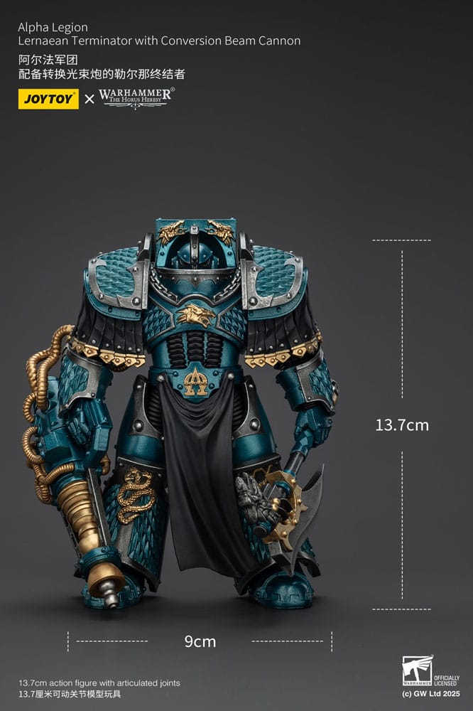 Warhammer The Horus Heresy Actionfigur Alpha Legion Lernaean Terminator with Conversion Beam Cannon 20 cm