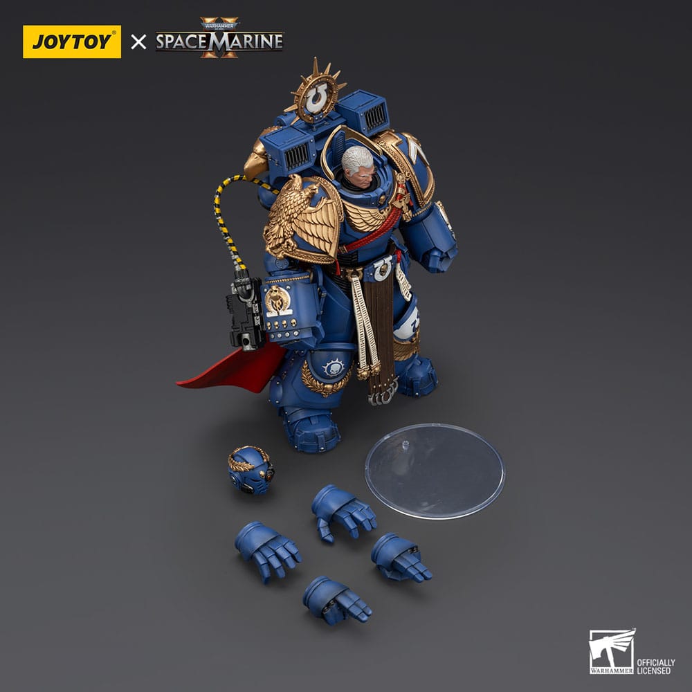 Warhammer 40k Actionfigur Ultramarines Marneus Calgar Chapter Master with MKX Gravis Armour and Gauntlets of Ultramar 20 cm