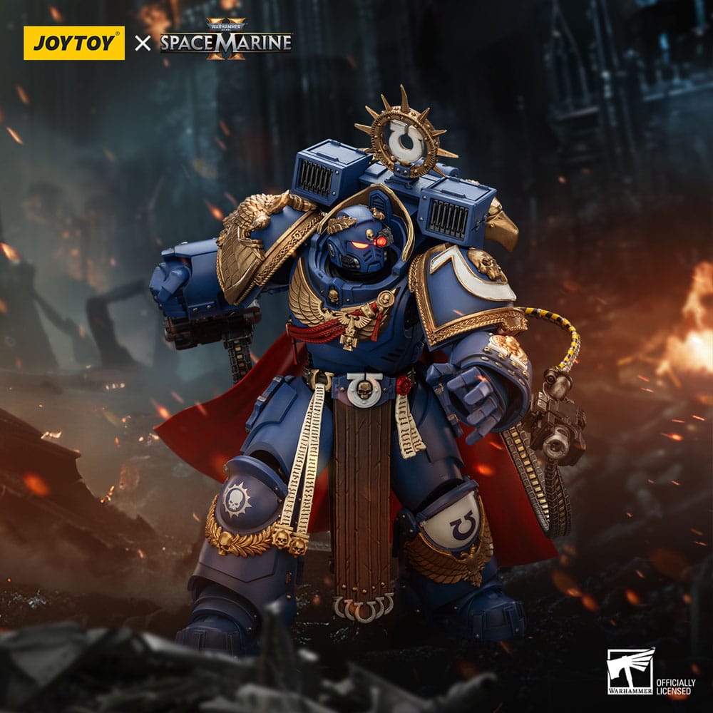 Warhammer 40k Actionfigur Ultramarines Marneus Calgar Chapter Master with MKX Gravis Armour and Gauntlets of Ultramar 20 cm
