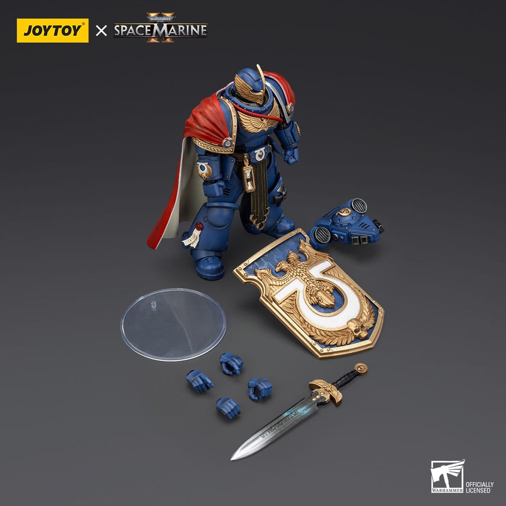 Warhammer 40k Actionfigur Ultramarines Victrix Honour Guardwith Storm Shield And Power Sword 20 cm