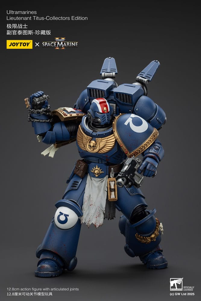 Warhammer 40,000: Space Marine 2 Actionfigur Ultramarines Lieutenant Titus Collectors Edition 13 cm