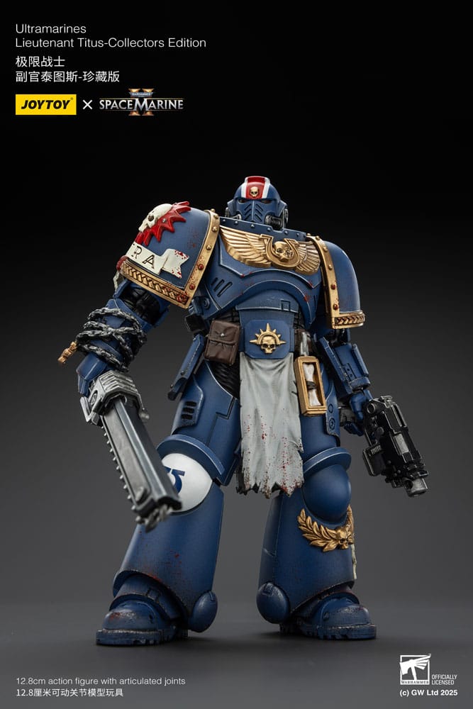 Warhammer 40,000: Space Marine 2 Actionfigur Ultramarines Lieutenant Titus Collectors Edition 13 cm