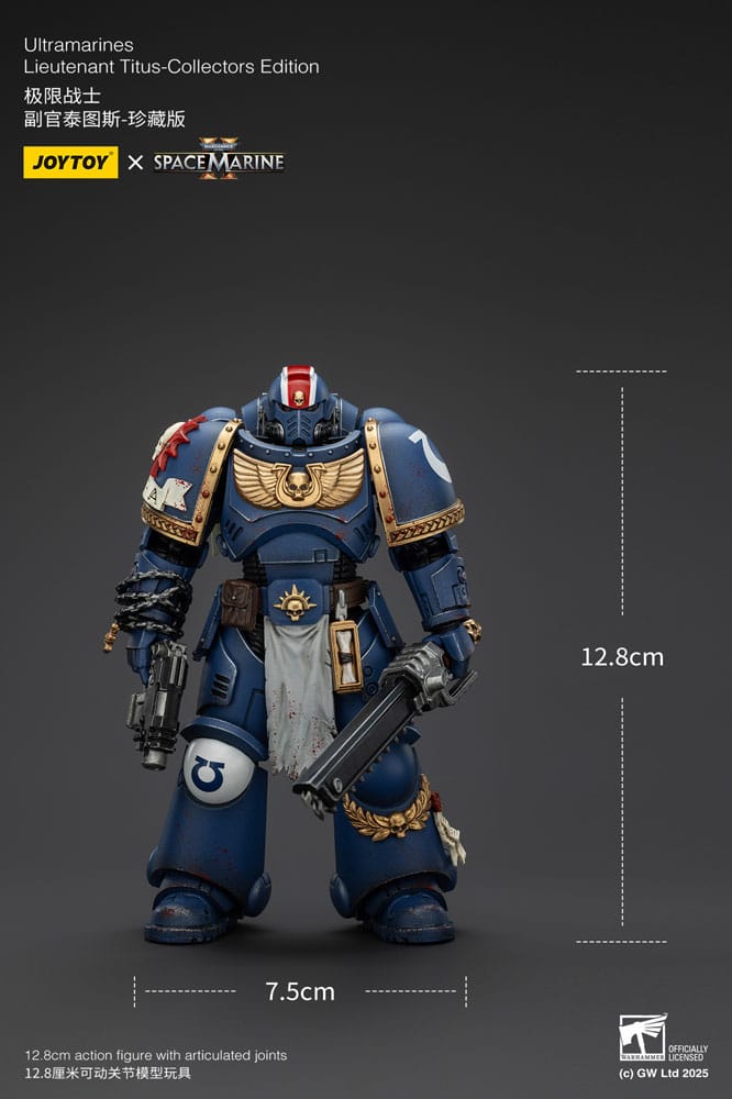 Warhammer 40,000: Space Marine 2 Actionfigur Ultramarines Lieutenant Titus Collectors Edition 13 cm