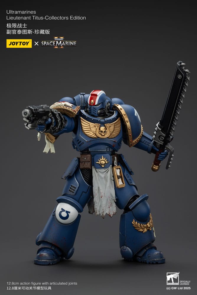 Warhammer 40,000: Space Marine 2 Actionfigur Ultramarines Lieutenant Titus Collectors Edition 13 cm