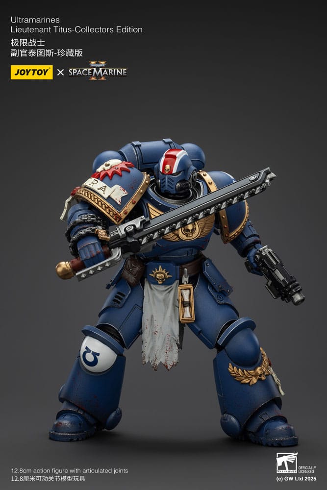 Warhammer 40,000: Space Marine 2 Actionfigur Ultramarines Lieutenant Titus Collectors Edition 13 cm