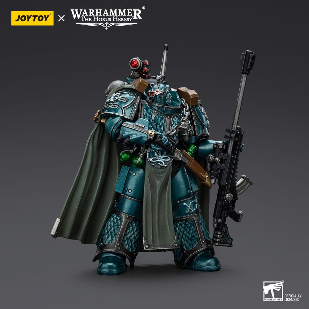 Warhammer The Horus Heresy Actionfigur Alpha Legion Exodus The One who is Many With Sniper Rifle And Power Dagger 20 cm