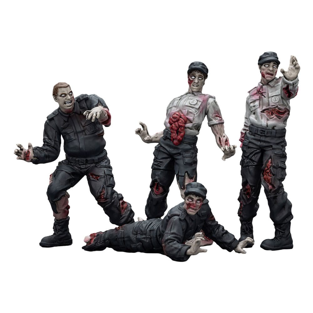 Zombie Dark Source Actionfiguren 4er-Pack Security Guards 8 cm