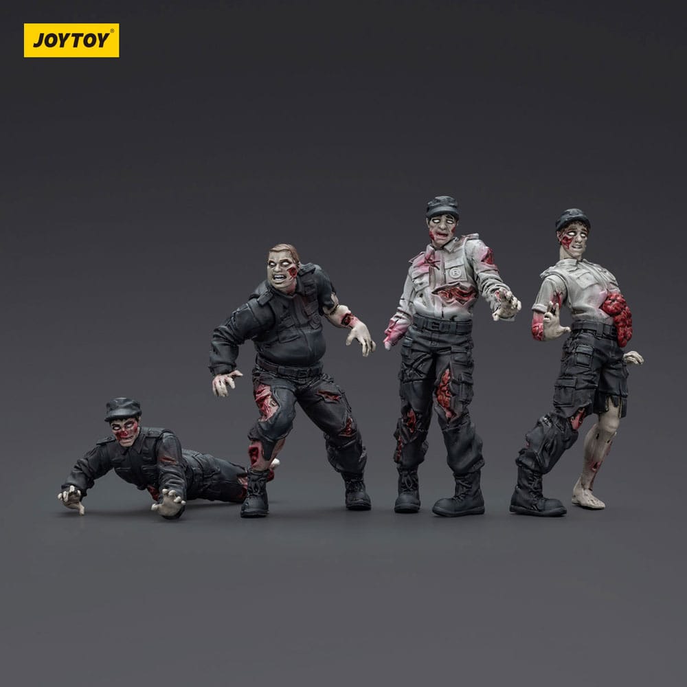 Zombie Dark Source Actionfiguren 4er-Pack Security Guards 8 cm