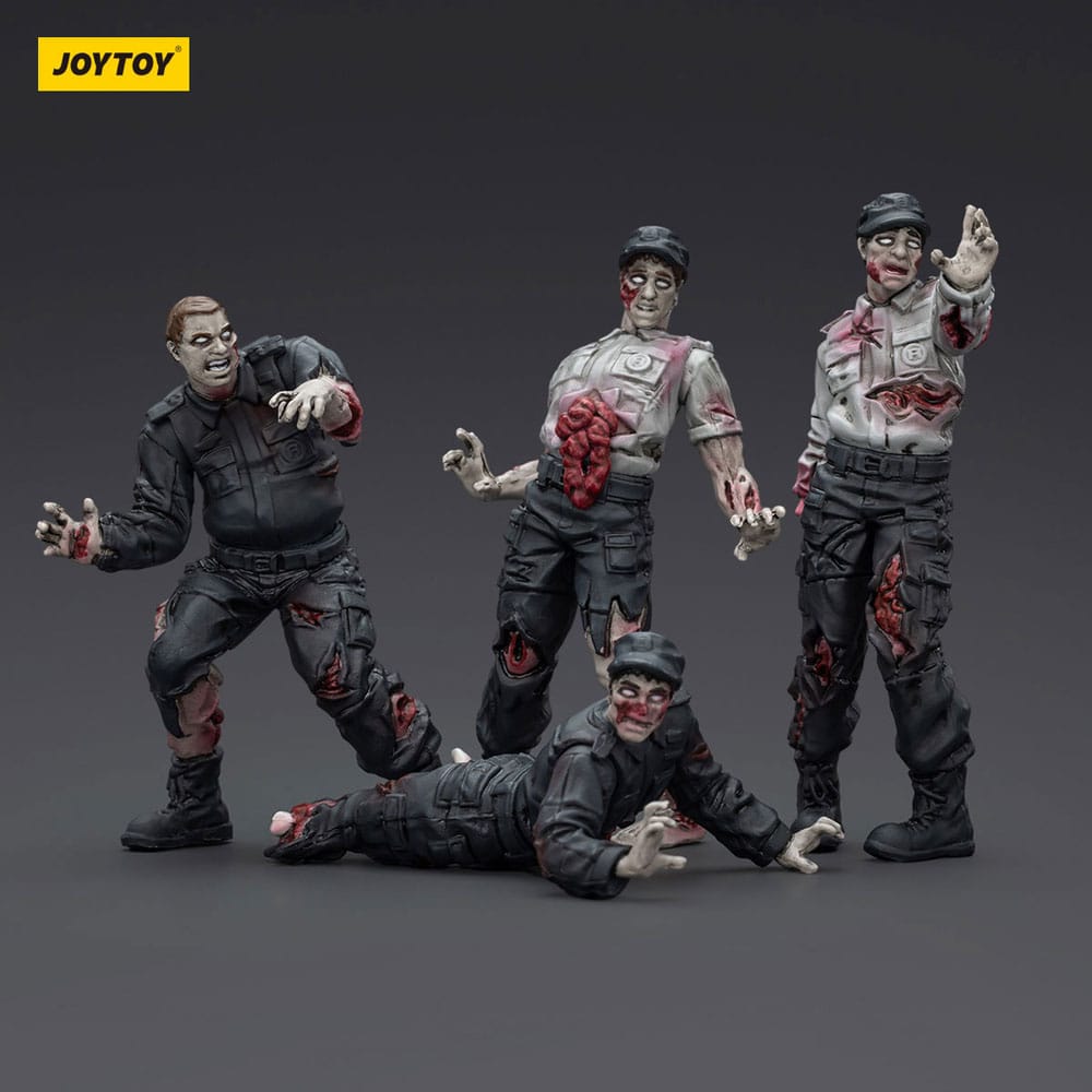 Zombie Dark Source Actionfiguren 4er-Pack Security Guards 8 cm