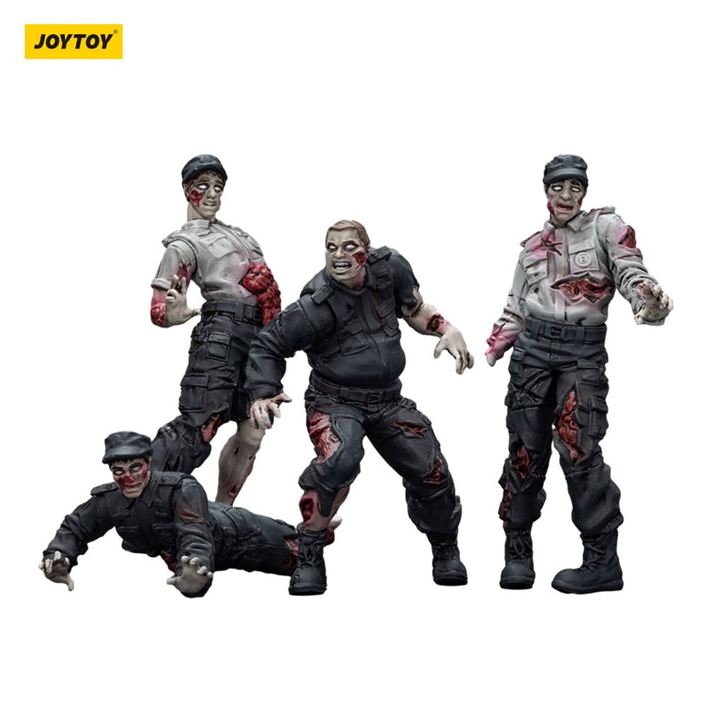 Zombie Dark Source Actionfiguren 4er-Pack Security Guards 8 cm
