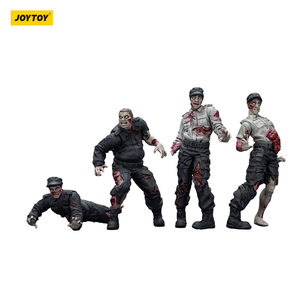 Zombie Dark Source Actionfiguren 4er-Pack Security Guards 8 cm