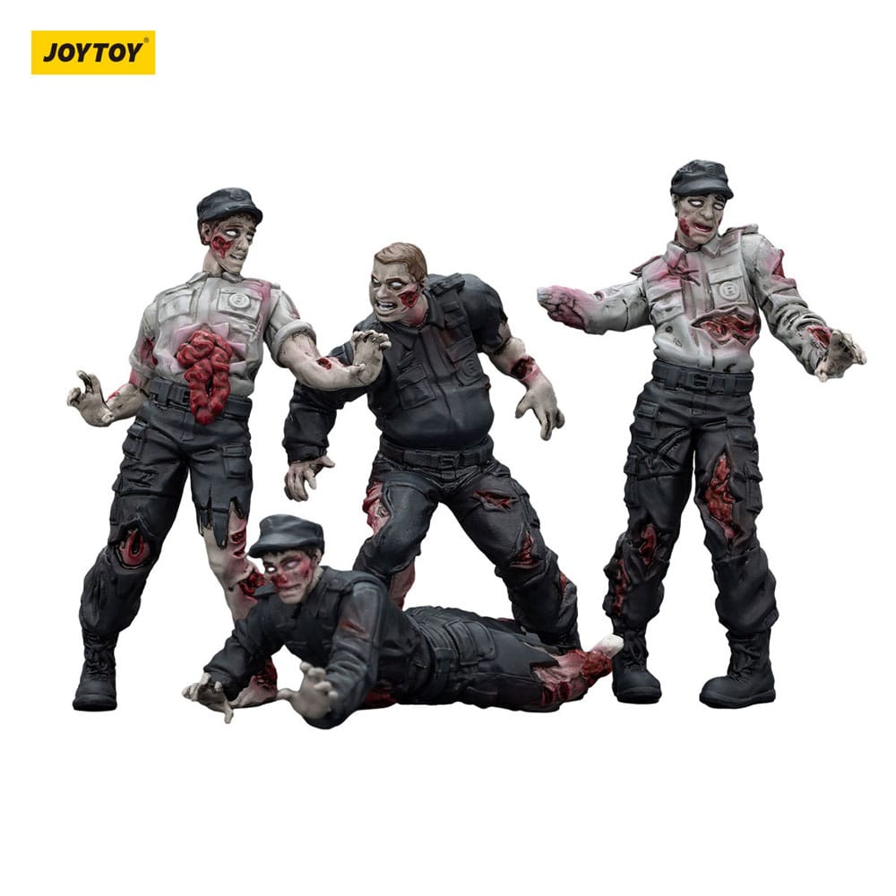 Zombie Dark Source Actionfiguren 4er-Pack Security Guards 8 cm