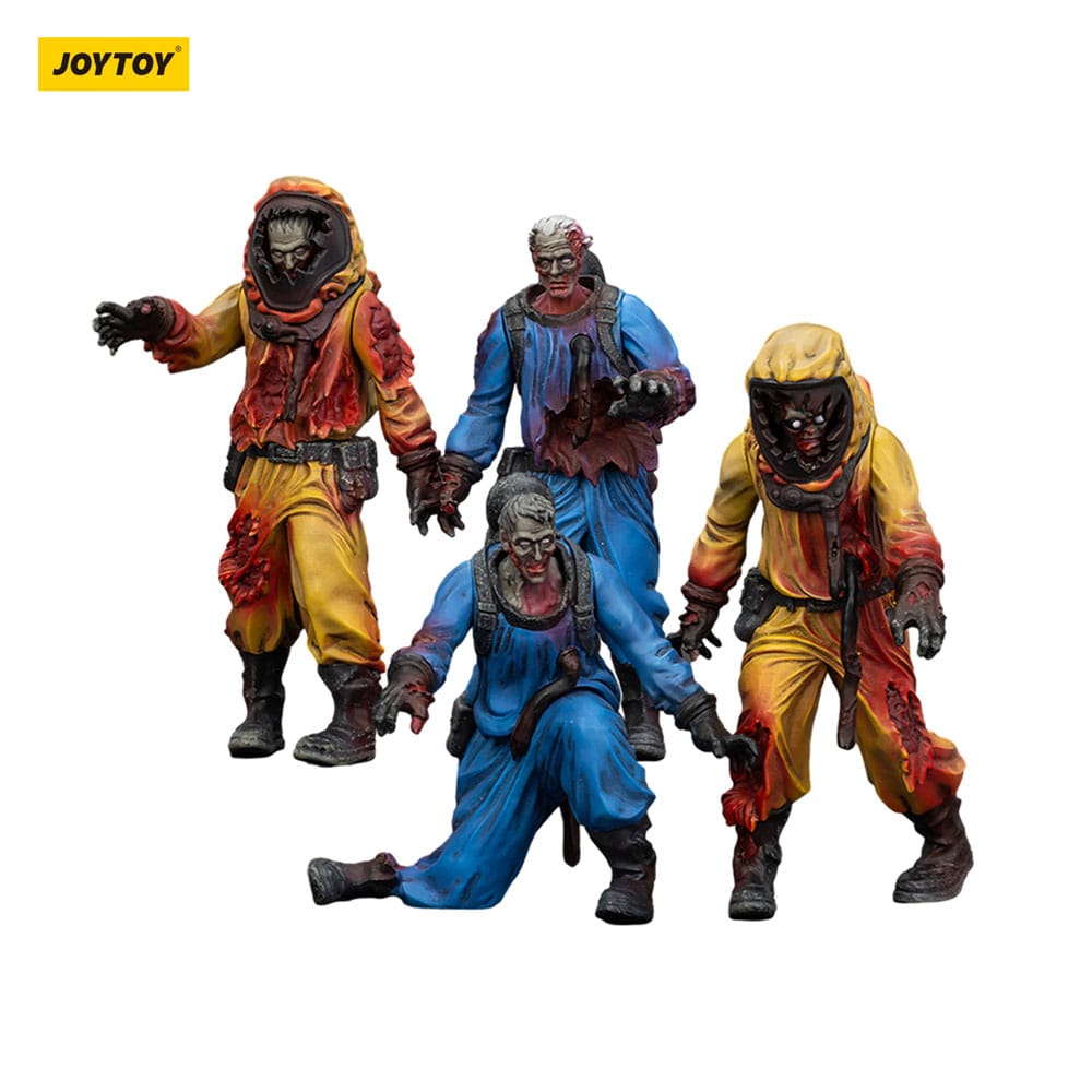 Zombie Dark Source Actionfiguren 4er-Pack Biochemical Lab Team 8 cm