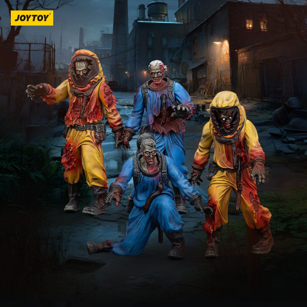 Zombie Dark Source Actionfiguren 4er-Pack Biochemical Lab Team 8 cm