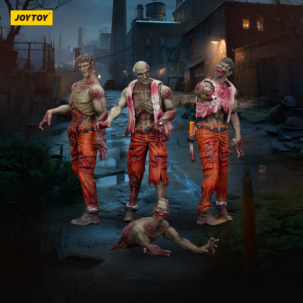 Zombie Dark Source Actionfiguren 4er-Pack Mechanic Team 8 cm