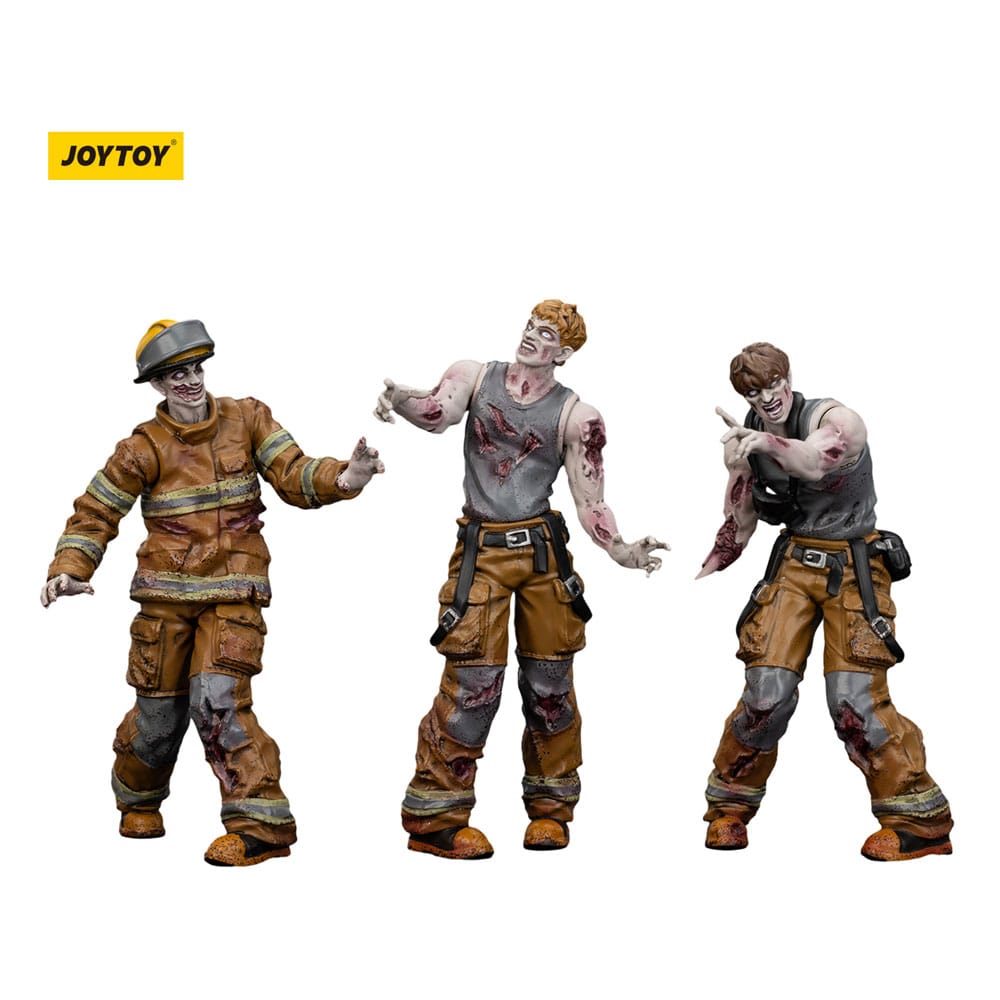 Zombie Dark Source Actionfiguren 3er-Pack Firefighters 8 cm