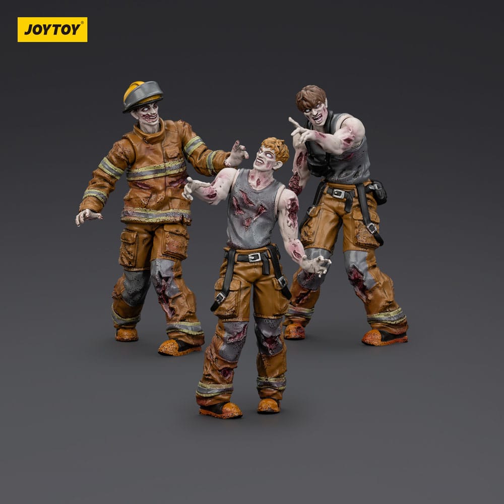 Zombie Dark Source Actionfiguren 3er-Pack Firefighters 8 cm