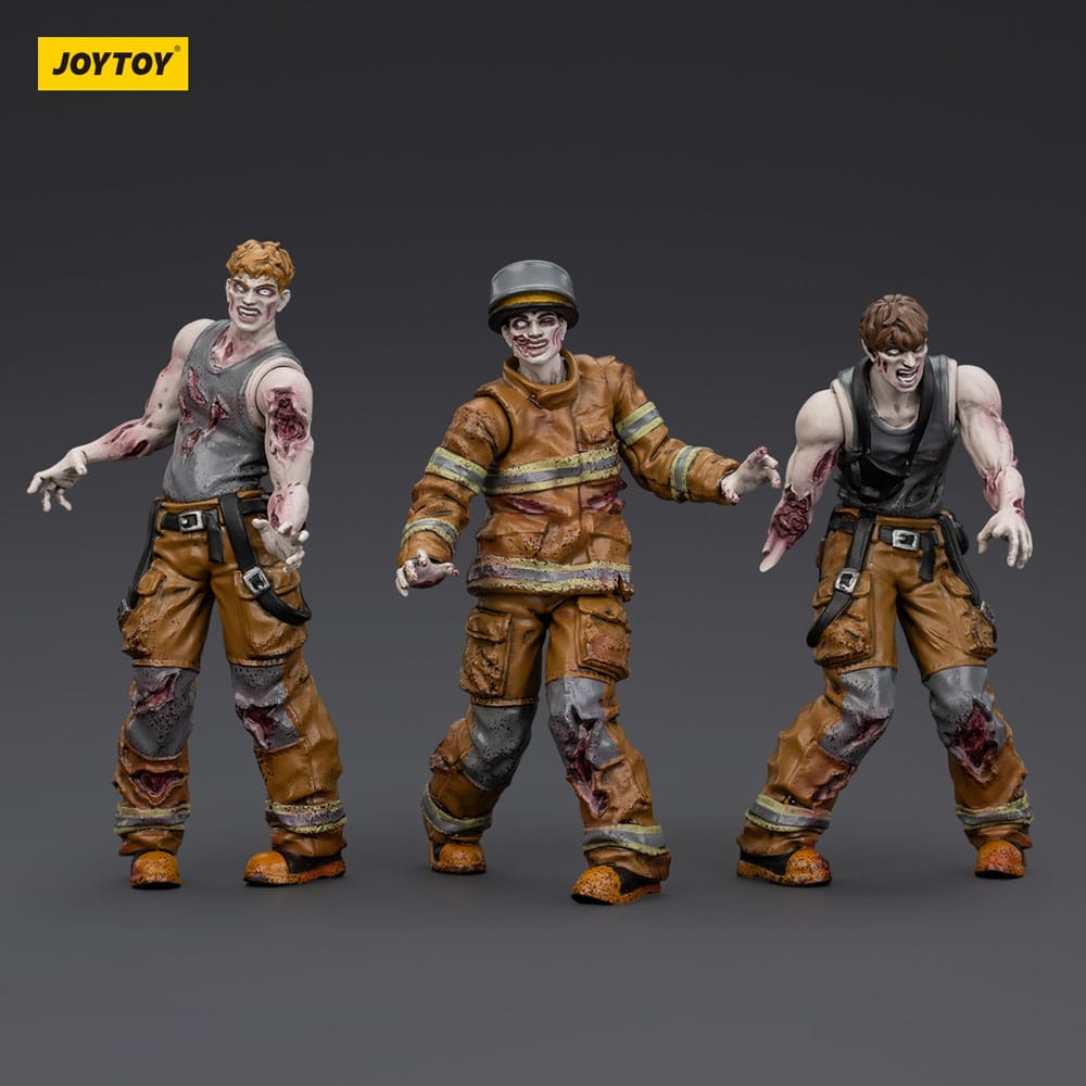 Zombie Dark Source Actionfiguren 3er-Pack Firefighters 8 cm
