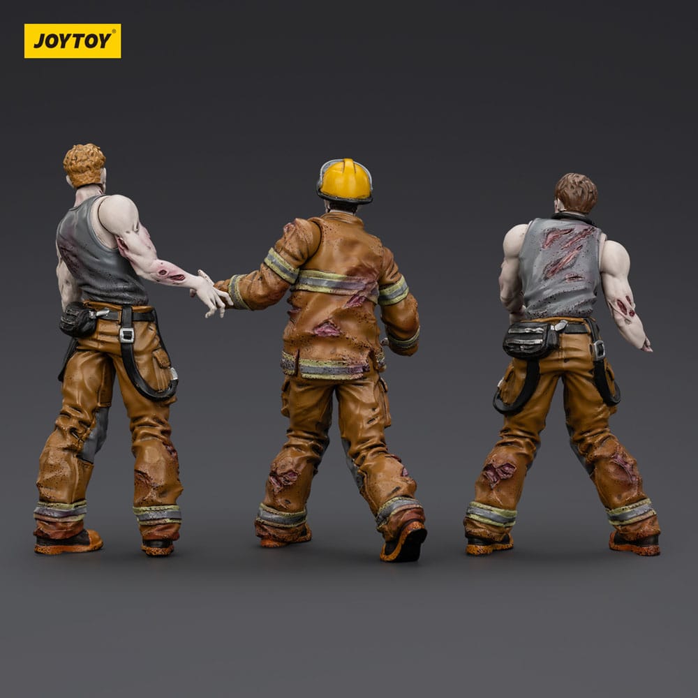 Zombie Dark Source Actionfiguren 3er-Pack Firefighters 8 cm