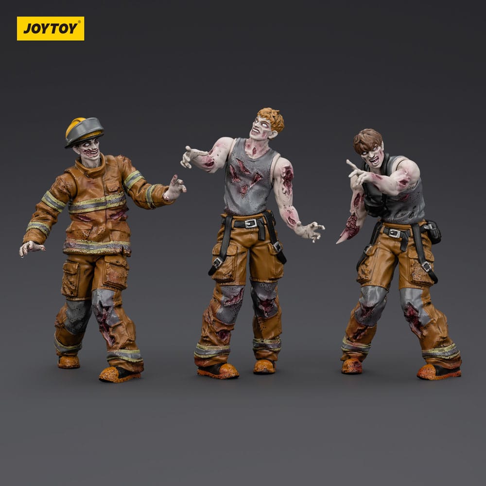 Zombie Dark Source Actionfiguren 3er-Pack Firefighters 8 cm