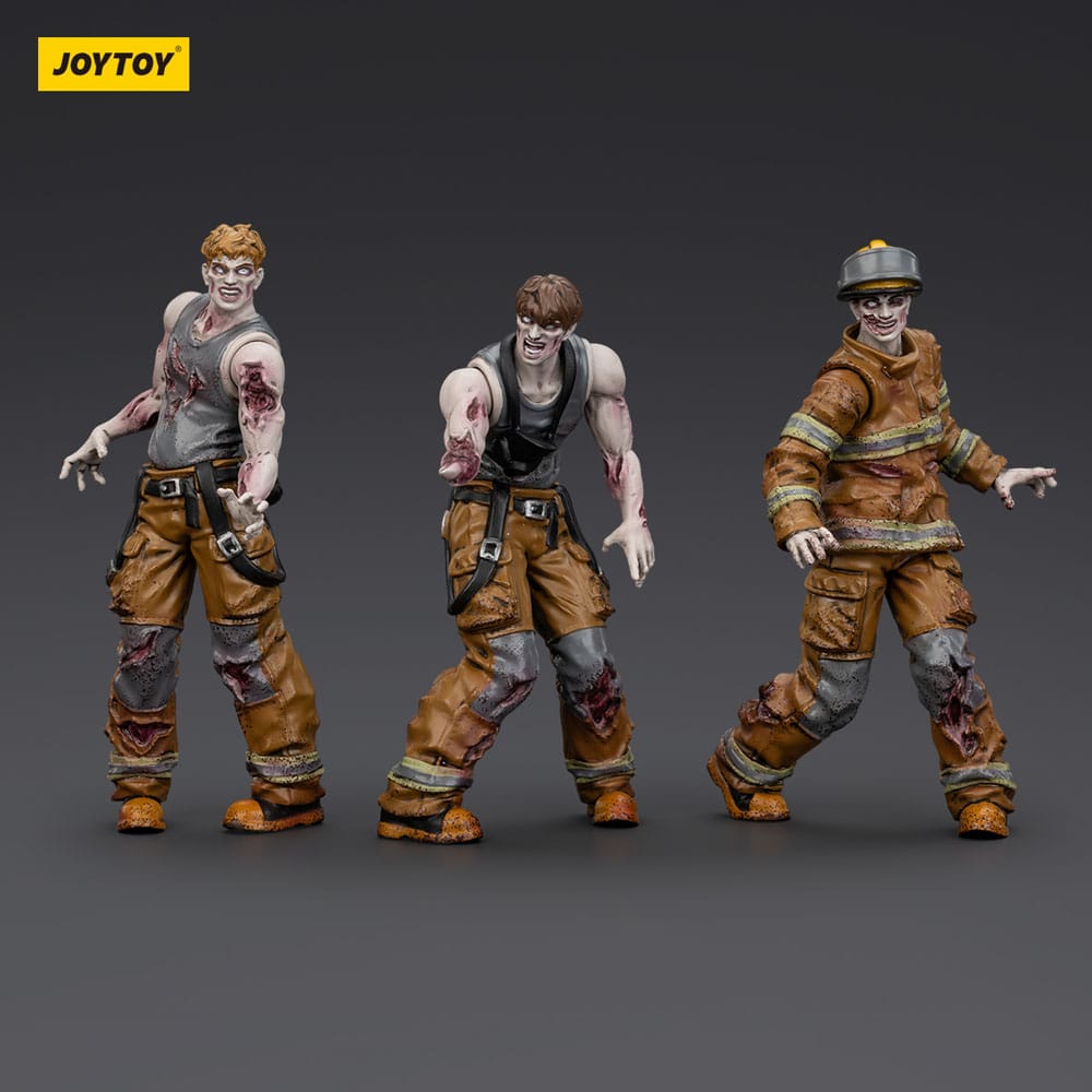 Zombie Dark Source Actionfiguren 3er-Pack Firefighters 8 cm