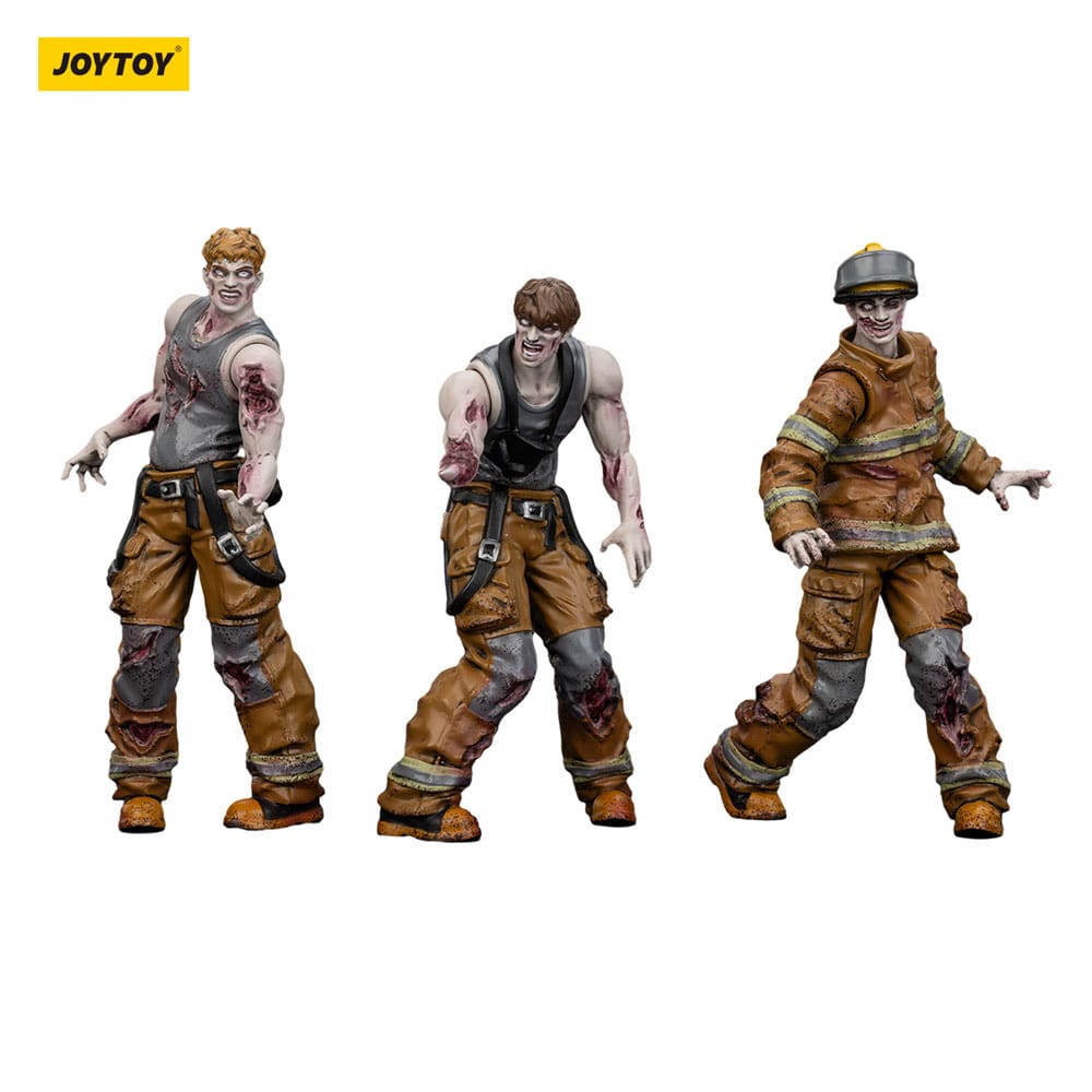 Zombie Dark Source Actionfiguren 3er-Pack Firefighters 8 cm