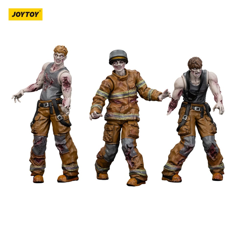 Zombie Dark Source Actionfiguren 3er-Pack Firefighters 8 cm