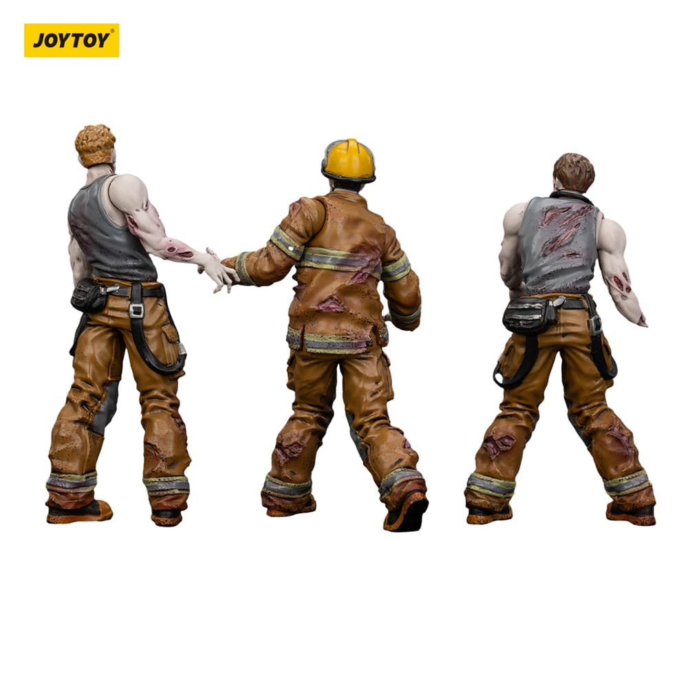 Zombie Dark Source Actionfiguren 3er-Pack Firefighters 8 cm