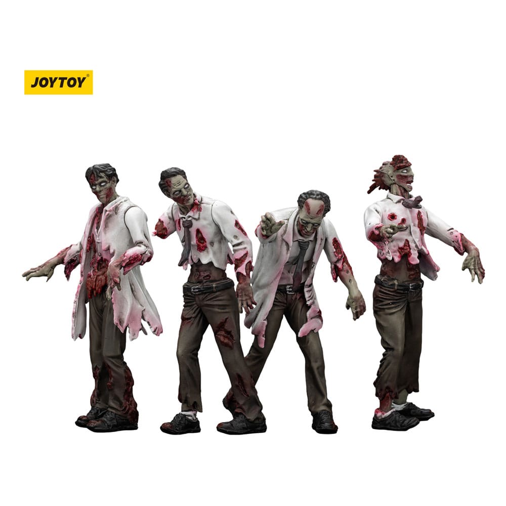 Zombie Dark Source Actionfiguren 4er-Pack Scientists (Male) 8 cm