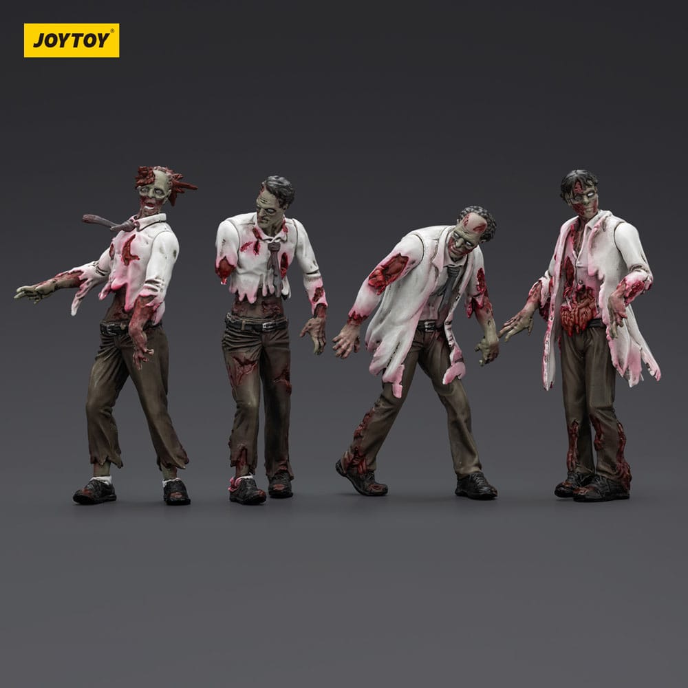 Zombie Dark Source Actionfiguren 4er-Pack Scientists (Male) 8 cm