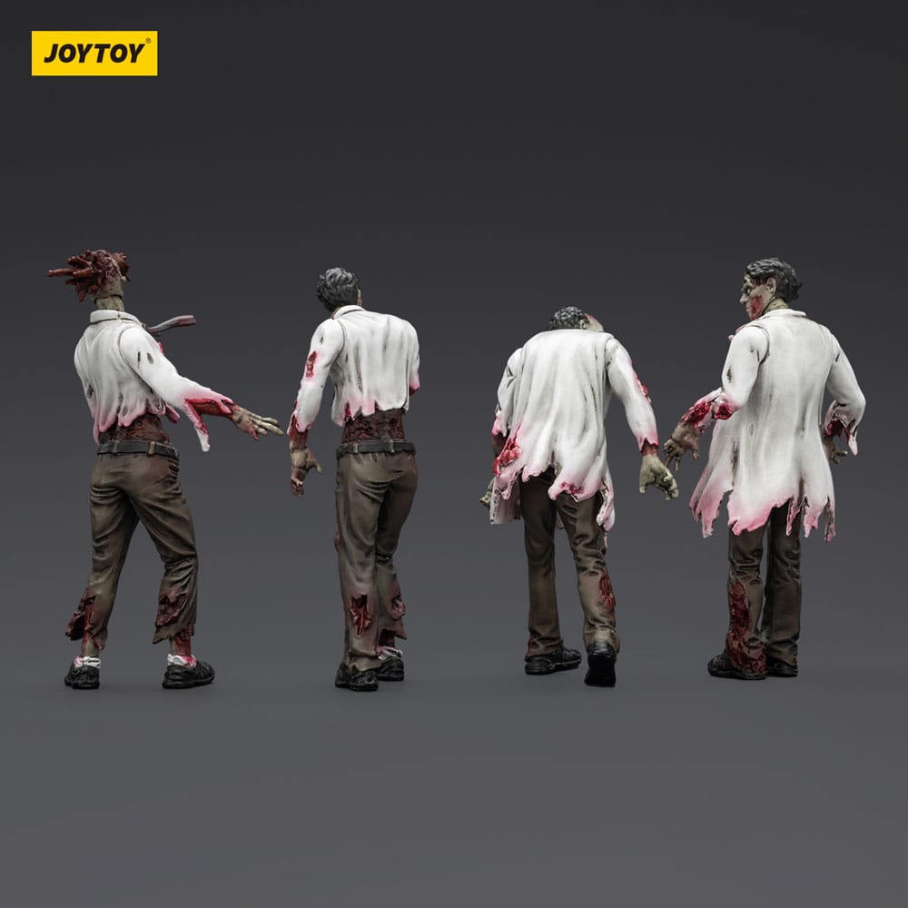 Zombie Dark Source Actionfiguren 4er-Pack Scientists (Male) 8 cm