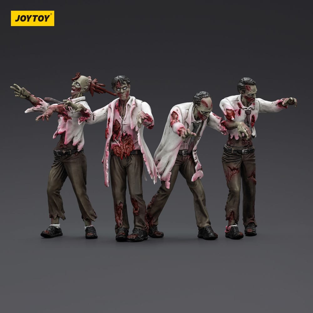 Zombie Dark Source Actionfiguren 4er-Pack Scientists (Male) 8 cm