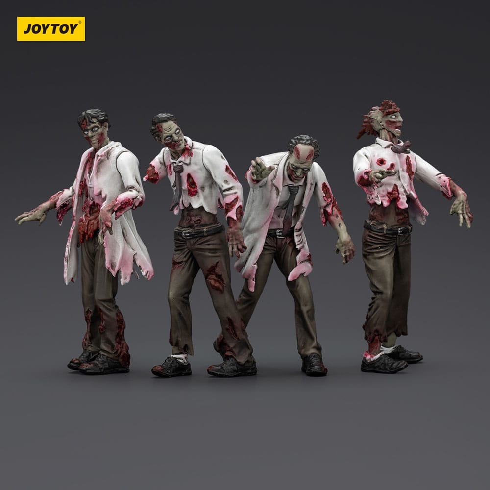 Zombie Dark Source Actionfiguren 4er-Pack Scientists (Male) 8 cm