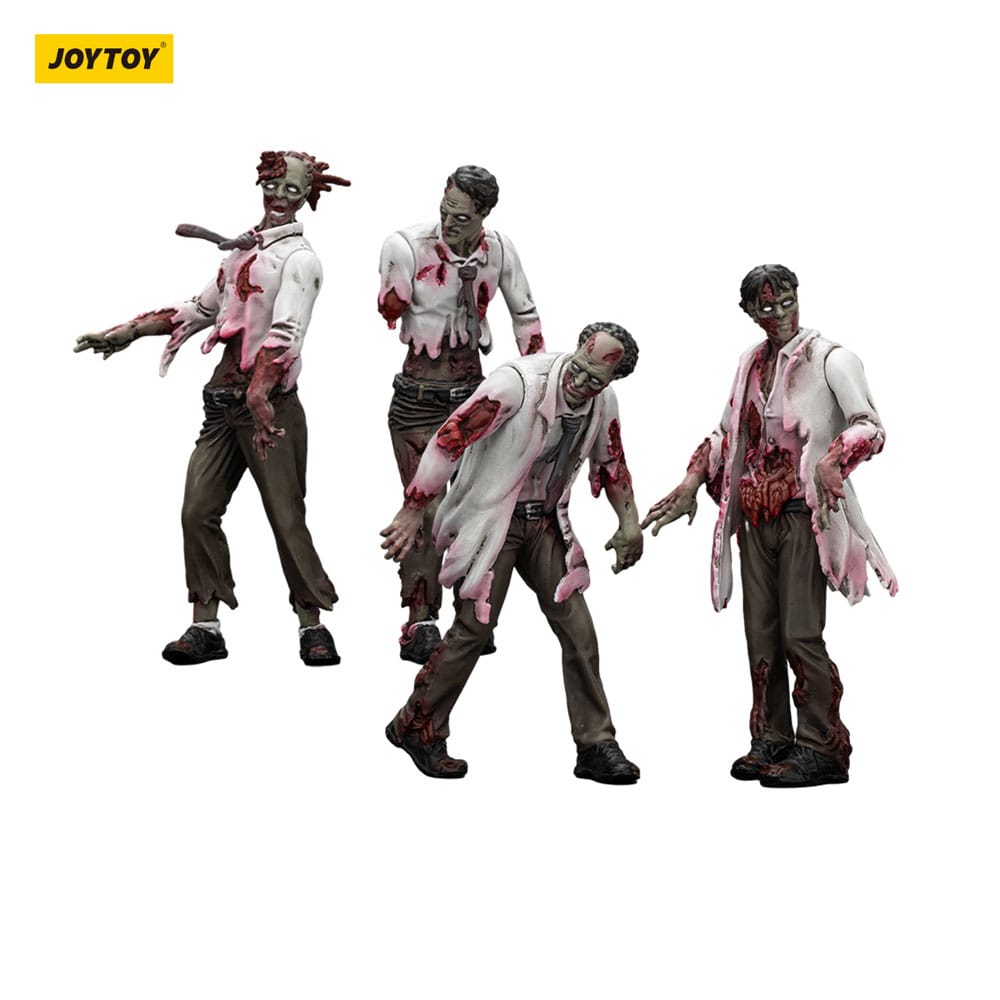 Zombie Dark Source Actionfiguren 4er-Pack Scientists (Male) 8 cm
