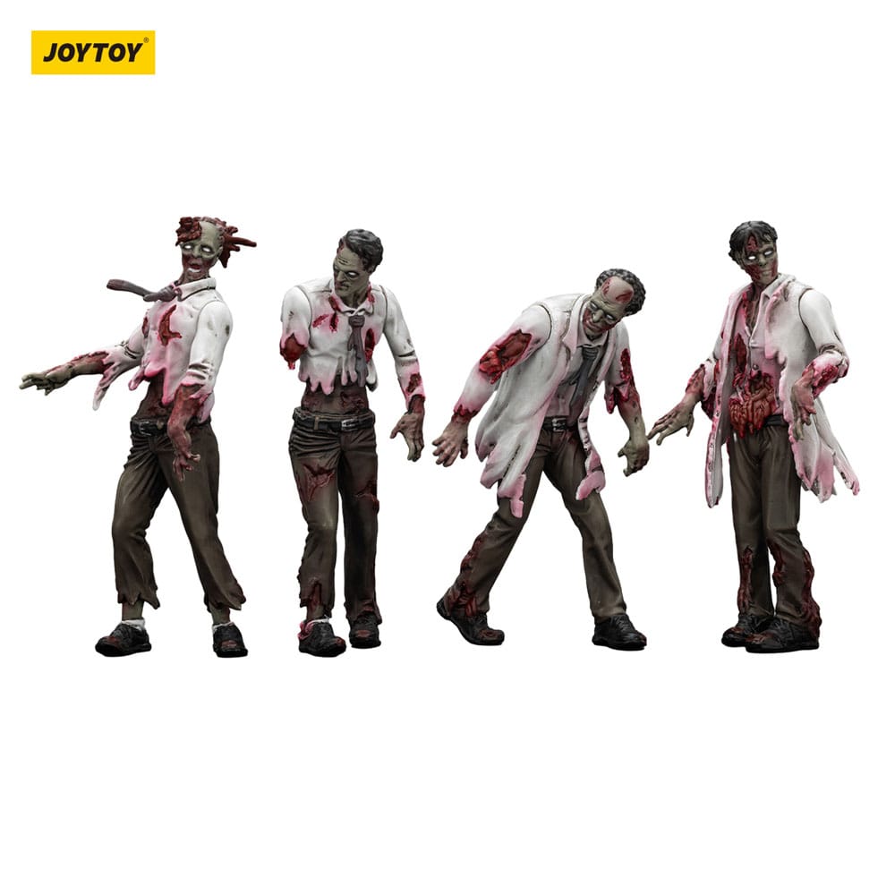 Zombie Dark Source Actionfiguren 4er-Pack Scientists (Male) 8 cm