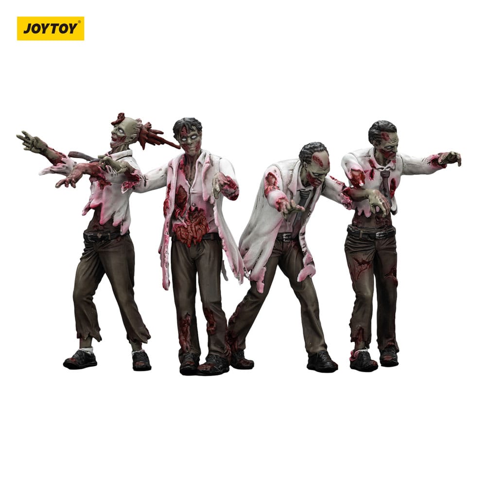 Zombie Dark Source Actionfiguren 4er-Pack Scientists (Male) 8 cm