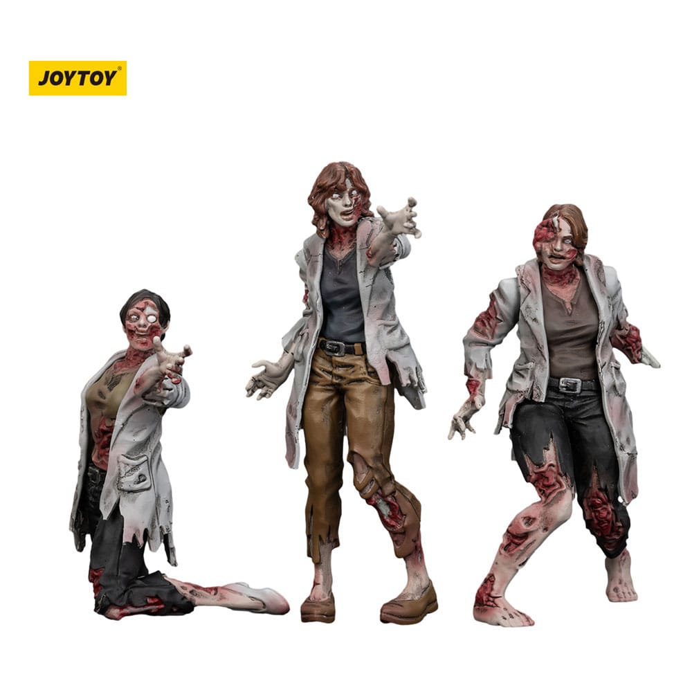 Zombie Dark Source Actionfiguren 3er-Pack Scientists (Female) 8 cm