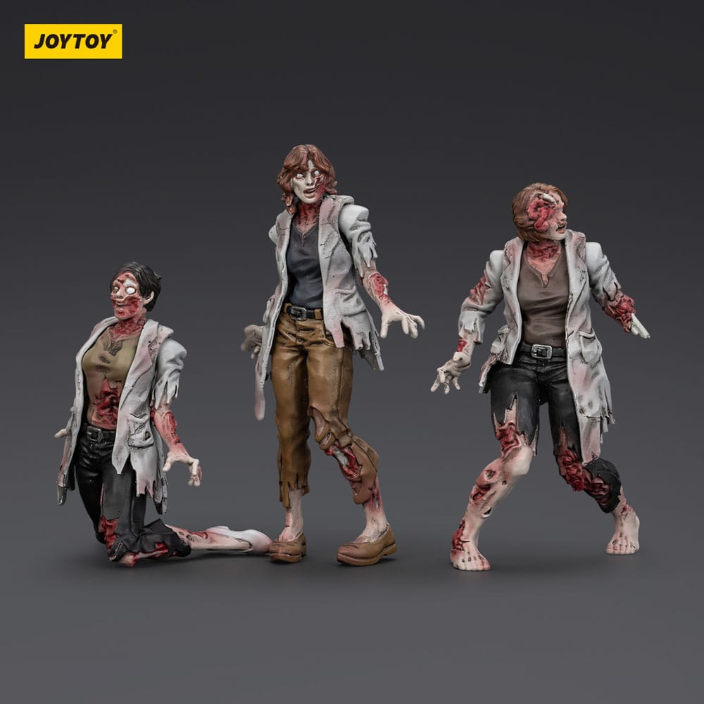 Zombie Dark Source Actionfiguren 3er-Pack Scientists (Female) 8 cm