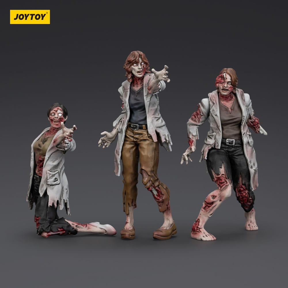 Zombie Dark Source Actionfiguren 3er-Pack Scientists (Female) 8 cm