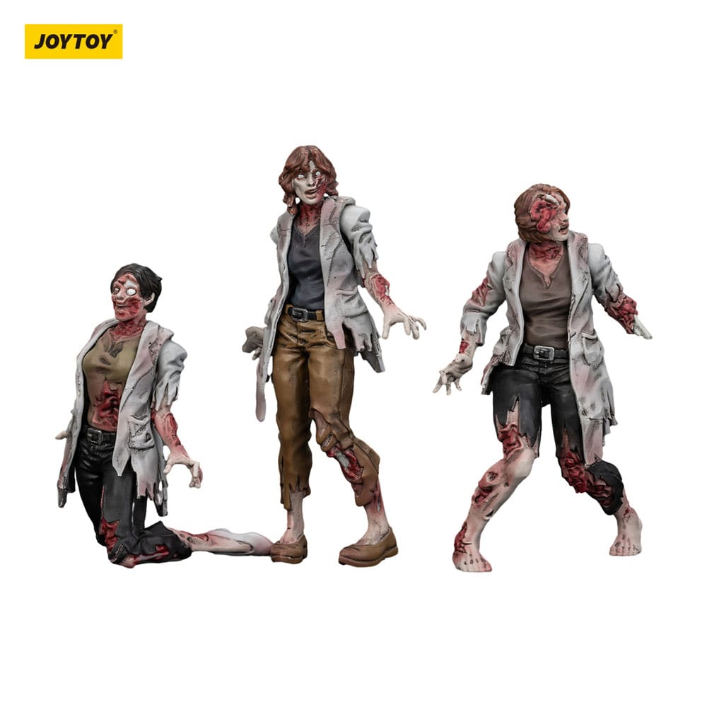 Zombie Dark Source Actionfiguren 3er-Pack Scientists (Female) 8 cm